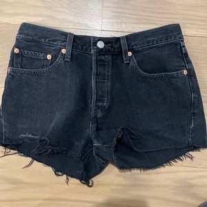 Levi black jean shorts